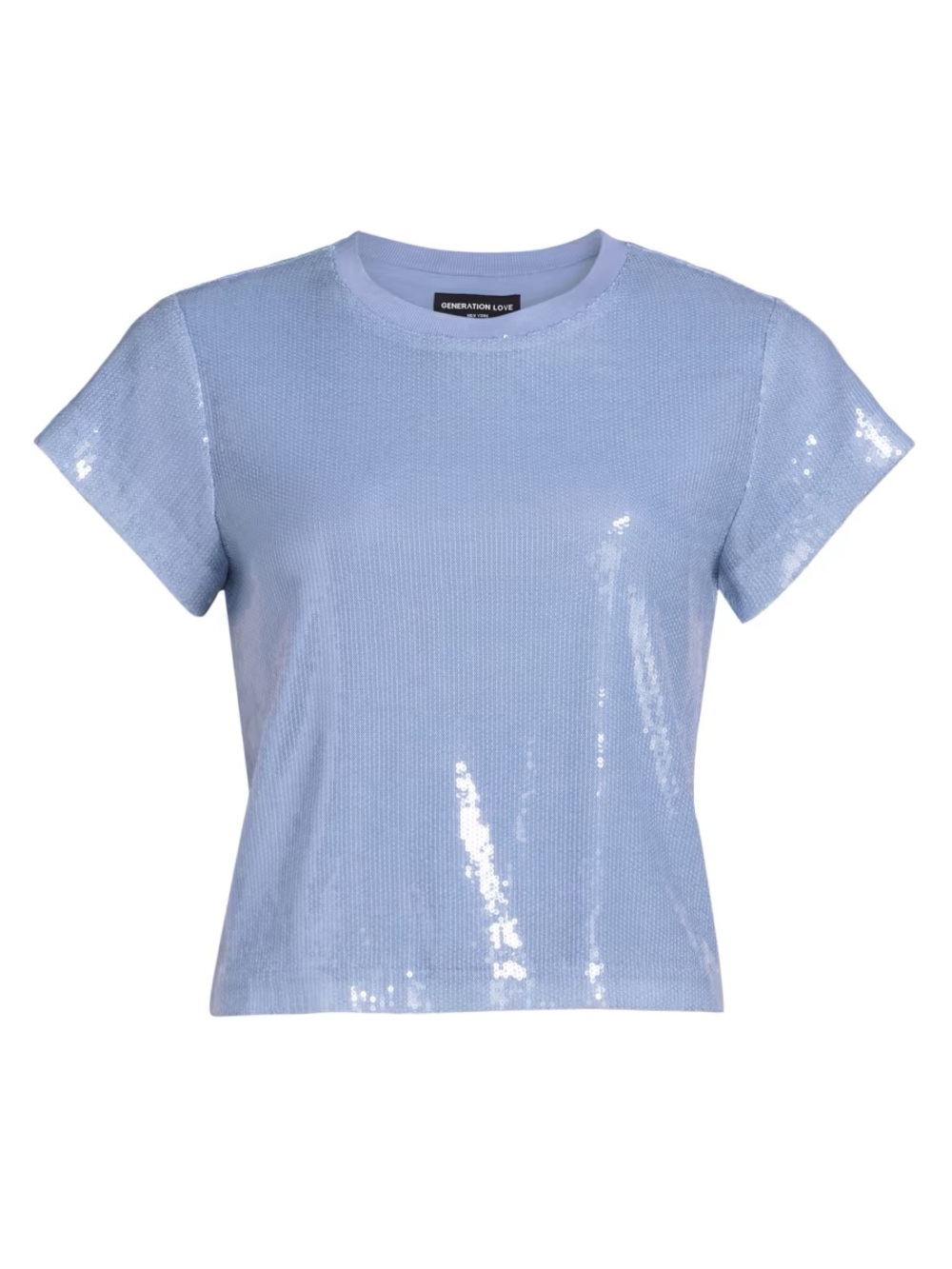 Generation Love Light Blue Sequin Short Sleeve Tee